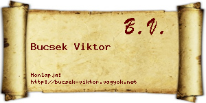 Bucsek Viktor névjegykártya