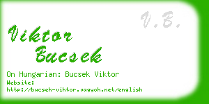 viktor bucsek business card